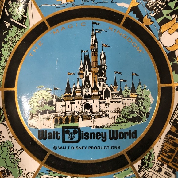 Walt Disney Vintage 70's Glass Candy Dish Bowl - Picture 2 of 3